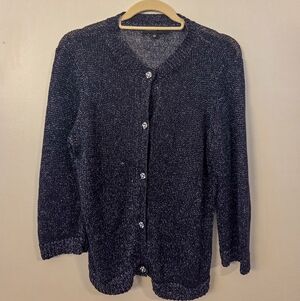 Jones New York Black and White Knit Sweater